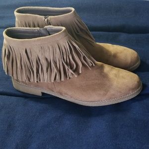 Mossimo Suede Fringe Ankle Booties